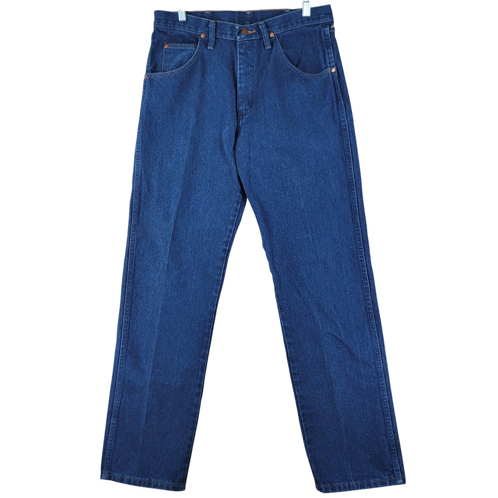 Wrangler Jeans Mens 33 X 34 (Fits 33x33.5) Blue Cowboy Cut Original Fit 13MWZPW